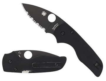 Picture of Spyderco Lil' Native 2.42" Folding Plain Black DLC CPM S30V SS Blade/Black Textured G10 Handle Includes Pocket Clip C230GPBBK