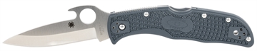 Picture of Spyderco Endela Lightweight 3.41" Folding Clip Point Plain VG-10 SS Blade Blue/Gray FRN Handle Includes Pocket Clip C243PGYW