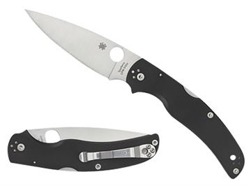 Picture of Spyderco Native Chief Lightweight 4.02" Folding Plain Stonewashed CTS BD1N SS Blade/Black Textured FRN Handle Includes Pocket Clip C244GP