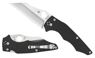 Picture of Spyderco YoJumbo 3.98" Folding Wharncliffe Plain Stonewashed CPM S30V SS Blade/ Black Textured G10 Handle Includes Pocket Clip C253GP
