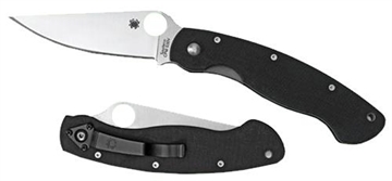Picture of Spyderco Military 4" Folding Modified Clip Point Plain CPM S30V Stainless Steel Blade/G10 Black Handle C36GPE