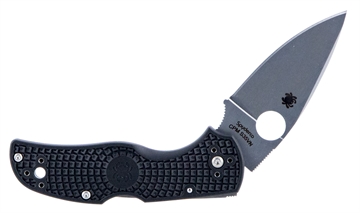 Picture of Spyderco Native 5 Lightweight 2.95" Folding Spear Point Plain CPM S35VN SS Blade Black Bi-Directional Texturing FRN Handle Includes Pocket Clip C41PBK5