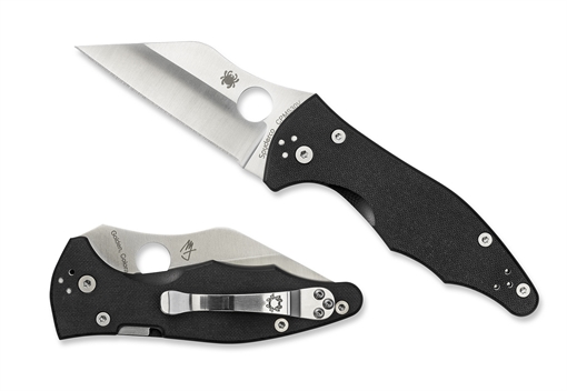 Picture of Spyderco Yojimbo 2 3.20" Folding Wharncliffe Plain Satin CPM S30V SS Blade/ Black Textured G10 Handle Includes Pocket Clip C85GP2
