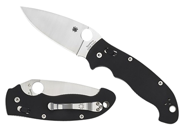 Picture of Spyderco Manix 2 XL 3.85" Folding Plain Satin CPM S30V SS Blade/Black Textured G10 Handle Includes Pocket Clip C95GP2