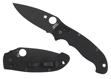 Picture of Spyderco Manix 2 XL 3.85" Folding Plain Black DLC CPM S30V SS Blade/Black Textured G10 Handle Includes Pocket Clip C95GPBBK2