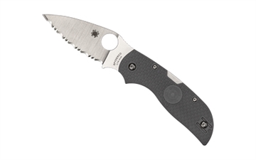 Picture of Spyderco Chaparral, Folding Knife, SpyderEdge Serrated Blade, Gray FRN Handle, Satin Finish, Silver, 2.8" Blade Length, XHP Steel C152SGY