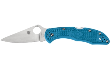 Picture of Spyderco Delica4, 2.90" Folding Knife, Flat-Ground, Lightweight, Blue C11FPBL