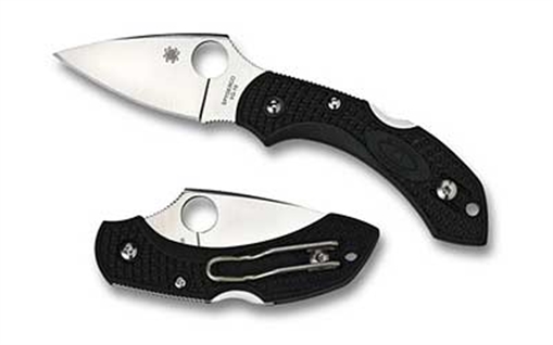Picture of Spyderco Dragonfly 2 2.25" Folding Clip Point Plain VG-10 SS Blade Black FRN Handle Includes Pocket Clip C28PBK2