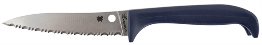 Picture of Spyderco Counter Puppy 3.48" Fixed Serrated 7Cr17MoV SS Blade Purple Plastic Handle K20SPR