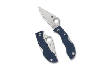 Picture of Spyderco Ladybug 3, Folding Knife, 1.9" Drop Point Blade, 4.38" Overall Length, CPM SPY27 Blade Steel, Plain Edge, Satin Finish, Silver, Blue FRN Handle, Back Lock LPCBL3