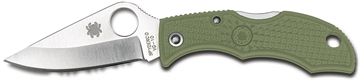 Picture of Spyderco Ladybug 3 1.94" Folding Clip Point Plain VG-10 SS Blade Foliage Green FRN Handle LFGP3