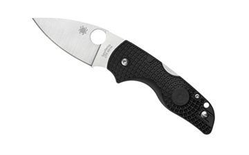 Picture of Spyderco Lil Native Lightweight, Folding Knife, Plain Edge, Black FRN Handle, Satin Finish, Silver, 2.43" Blade Length, CTS BD1N Steel C230PBK