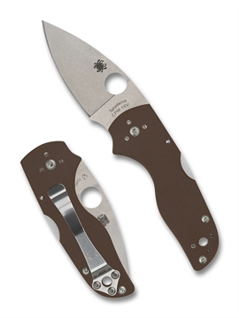 Picture of Spyderco Lil' Native Mid Backlock Brown G-10 CPM15V  SPRINT C230MBGPBN15V 716104019588