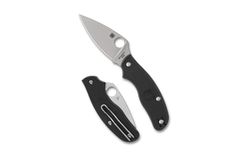 Picture of Spyderco Metropolitan Lightweight, Folding Knife, 2.68" Drop Point Blade, 6.31" Overall Length, M398 Blade Steel, Plain Edge, Satin Finish, Silver, Black FRN Handle, Slipit Lock C213PBK