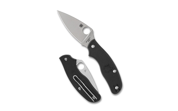 Picture of Spyderco Metropolitan Lightweight, Folding Knife, 2.68" Drop Point Blade, 6.31" Overall Length, M398 Blade Steel, Plain Edge, Satin Finish, Silver, Black FRN Handle, Slipit Lock C213PBK