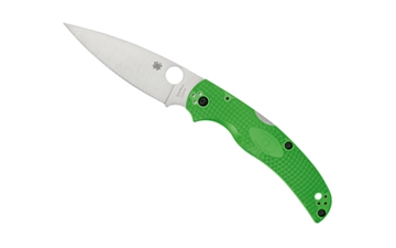 Picture of Spyderco Native Chief Lightweight Salt, Folding Knife, Plain Edge, Green FRN Handle, Satin Finish, Silver, 4.02" Blade Length, LC200N Steel C244PGR