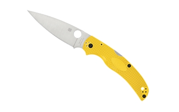Picture of Spyderco Native Chief Lightweight Salt, Folding Knife, Plain Edge, Yellow FRN Handle, Satin Finish, Silver, 4.02" Blade Length, CPM Magnacut Steel C244PYL