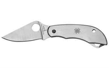 Picture of Spyderco Clipitool Silver Stainless Steel Folding 8Cr13MoV SS 4.57"/4.59" Long Plain Blade Stainless Steel Handle Features Screwdriver/Opener C175P