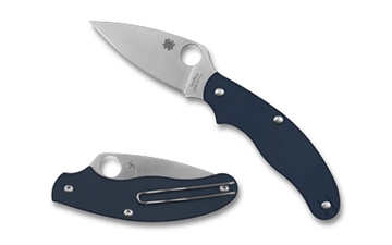 Picture of Spyderco UK PENKNIFE, Folding Knife, 2.95" Drop Point Blade, CPM SPY27 Blade Steel, 6.89" Overall Length, SlipIt Lock, Satin Finish, Silver Blade, Blue G-10 Handle C94GPCBL