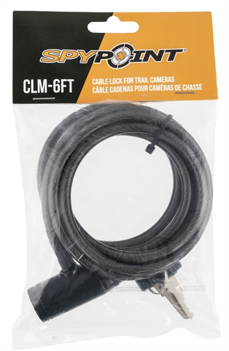 Picture of Spypoint Cable Lock Compatible With Spypoint Cameras 6' Long Black 05770