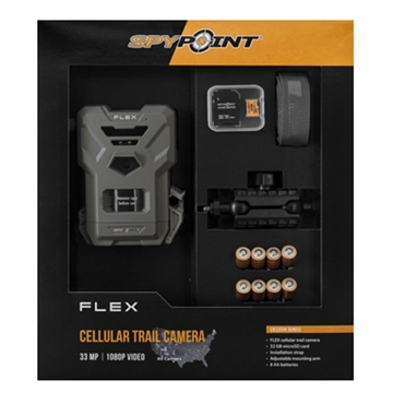 Picture of Spypoint Flex Cellular Trail Camera Bundle 33MP Grey 02386