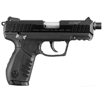 Picture of Ruger SR22 COMPACT 22 LR 3.5” THREADED BBL (2)10RD BLACK STANDARD 03604