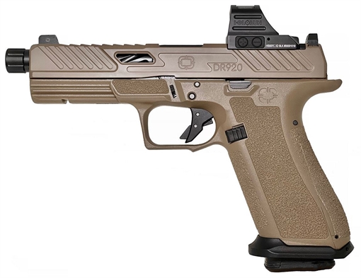 Picture of SHADOW SYSTEMS DR920 HGA 9MM 4.5IN ELITE FDE OPTIC CUT SPIRAL THRD BLACK BBL FDE NS 2/17RD HOLOSUN SS-2022-H
