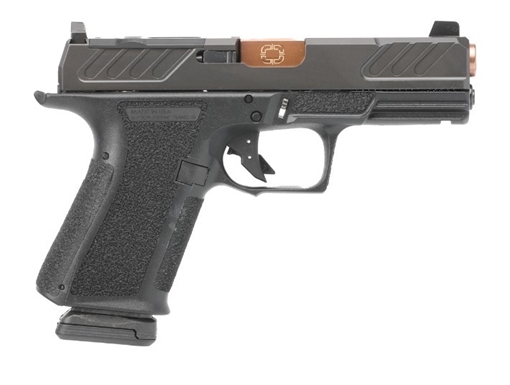 Picture of Shadow Systems MR920 Foundation 9mm Luger 15+1 4" Bronze TICN Match Grade Barrel & Optic Cut/Serrated/SS Logo Stainless Steel Slide, Black Polymer Frame w/Beavertail & Picatinny Rail, SS1305