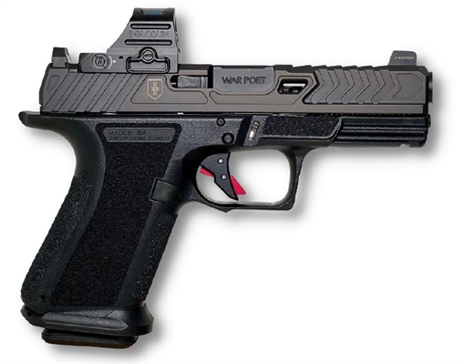 Picture of Shadow Systems MR920 War Poet Handgun 9mm Luger 15rd Magazines(2) 4" Fluted Barrel Black w/Holosun 507C SS-1089-H