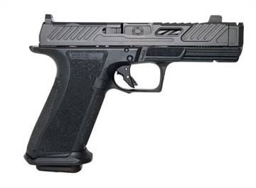Picture of Shadow Systems XR920P, Striker Fired, Semi-automatic Pistol, 9MM, 4.2" Black Spiral Fluted Compensated Barrel, Polymer Frame, Nitride Finish, Black, Front Tritium Sight, Trigger Safety, 17 Rounds, 2 Magazines SS-3212 SS3212