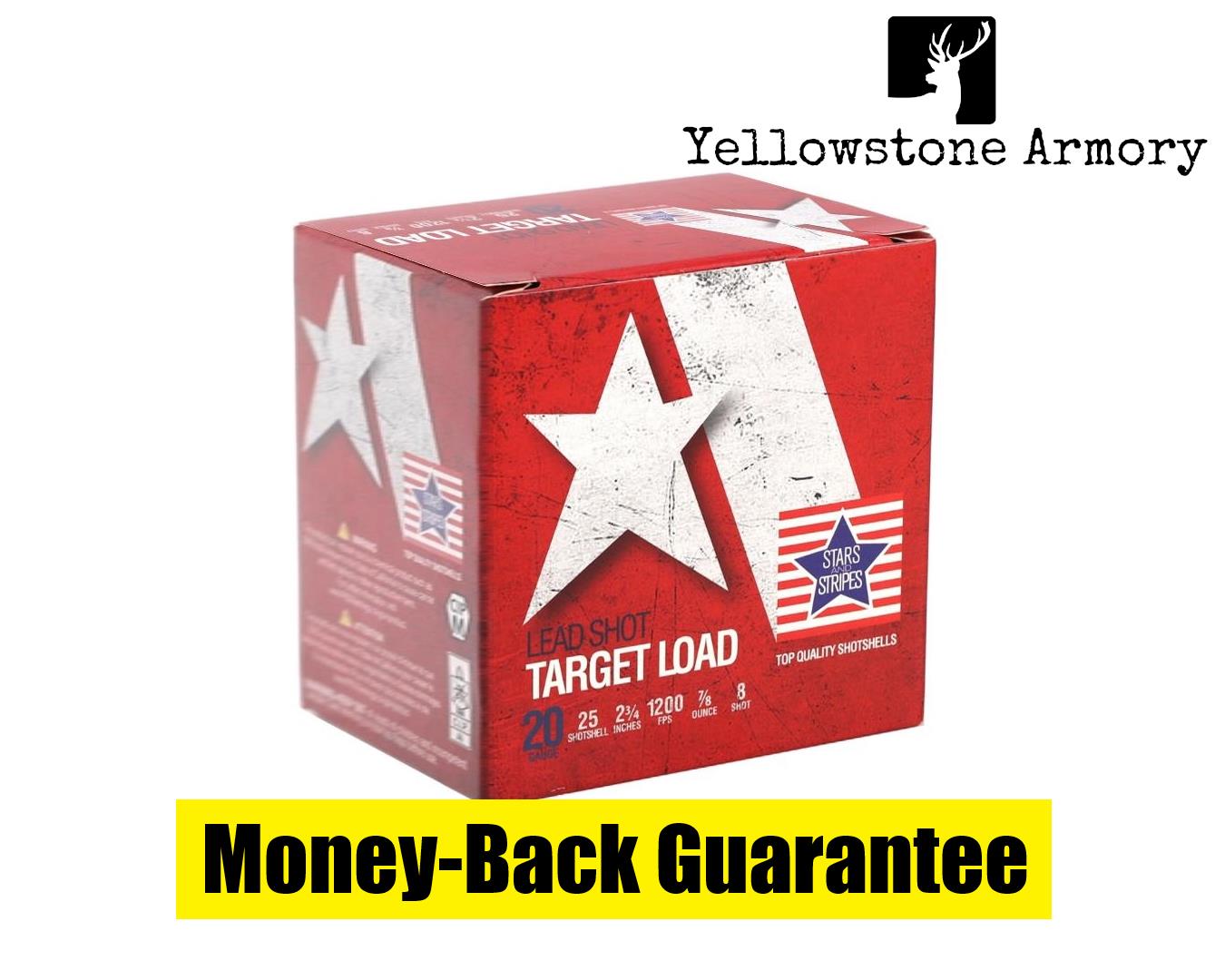 Star and Stripes Target Load Shotshells 20ga 2-3/4" 7/8oz #8 1200 CT82408-img-0
