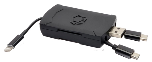 Picture of Stealthcam 4-in-1 Card Reader For IOS & Android /USB C Micro USB USB 2.0 & Lightning STC-QMCR STCQMCR