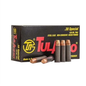 Picture of TULA HANDGUN AMO 38 SPL 130 GR FMJ STEEL CASE 50RD (20 BOX CASE) UL038130