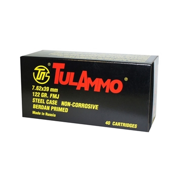 Picture of Tula Ammo 7.62X39MM 122GR FULL METAL JACKET 40/BOX UL076240