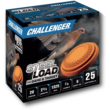 Picture of Challenger Ammo 20 GAUGE 2-3/4'' 7/8OZ #6 STEEL SHOT 250/CASE CTA20SGT6
