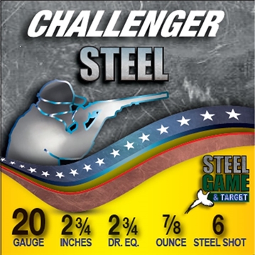 Picture of Challenger Ammo 20 GAUGE 2-3/4'' 7/8OZ #6 STEEL SHOT 250/CASE CTA20SGT6