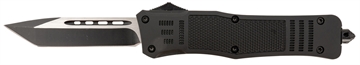 Picture of Steel River Knives Spartan 3.75" Tanto Black/Silver Blade 5.5" Black Aluminum Zinc Alloy Handle T620BT