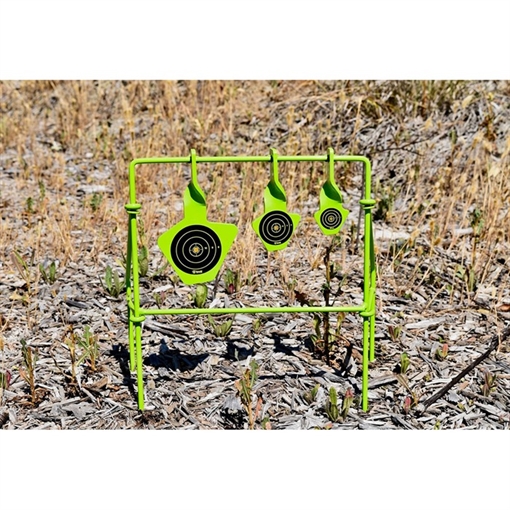 Picture of SME Spinning Target Handgun Steel Black/Green Bullseye Illustration Impact Enhancement Motion SMEST22FLD