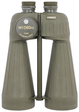 Picture of Steiner M1580 Reticle & Compass 15x80mm Range Finding Reticle Floating Prism Sports-Auto Focus, OD Green Makrolon w/Rubber Armor Features Compass 2693