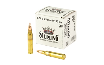 Picture of Sterling M193, 556NATO, 55 Grain, Full Metal Jacket, 30 Round Box 8698779967222