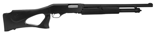 Picture of Stevens 320 Security Thumbhole, Pump Action Shotgun, 12 Gauge, 3" Chamber, 18.5" Barrel, Cylinder Bore, Matte Finish, Blued, Bead Sight, Synthetic Thumbhole Stock, 5 Rounds 0113565 23246