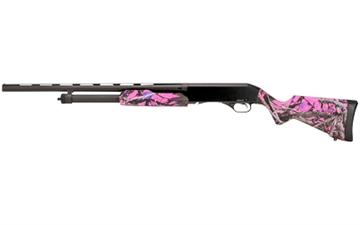 Picture of Stevens 320 Field Grade Muddy Girl Compact, Pump Action Shotgun, 20 Gauge 3" Chamber, 26" Vent Rib Barrel, Matte Finish, Black, Muddy Girl Camo Polymer Stock, Right Hand, Modified Choke, Bead Sight, 5 Rounds 0113563 22560