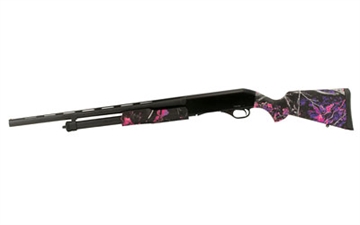 Picture of Stevens 320 Field Compact 20 Gauge 3" 5+1 22" Matte Black Vent Rib Barrel, Matte Black carbon Steel Receiver, Muddy Girl Stock Includes Modified Choke Tube 22561
