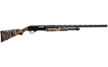 Picture of Stevens 320 Field Grade, Pump Action Shotgun, 12 Gauge, 28" Vent Rib Barrel, 3" Chamber, Matte Finish, Black, Mossy Oak Shadow Grass Blades Synthetic Stock, Right Hand, 5 Rounds 0113567 22562