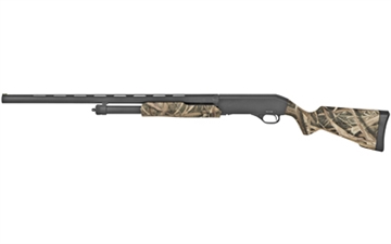 Picture of Stevens 320 Field Grade Compact Camo, Pump Action Shotgun, 12 Gauge, 3" Chamber, 26" Vent Rib Barrel, Matte Finish, Black, Mossy Oak Shadow Grass Blades Synthetic Stock, Modified Choke, Bead Sight, 5 Rounds, Right Hand 0113564 22563