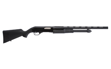 Picture of Stevens 320 Field Grade, Pump Action Shotgun, 20 Gauge, 3" Chamber, 22" Vent Rib Barrel, Matte Finish, Black, Synthetic Stock, Bead Sight, Rotary Bolt, Dual Slide Bars, 5 Rounds, Right Hand 0113568 22437