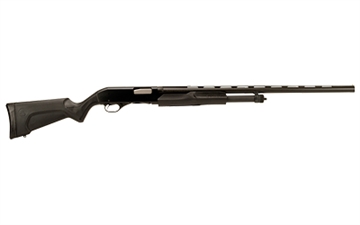 Picture of Stevens 320 Field Grade, Pump Action Shotgun, 20 Gauge, 3" Chamber, 26" Vent Rib Barrel, Matte Finish, Black, Synthetic Stock, Bead Sight, Rotary Bolt, Dual Slide Bars, Right Hand, 5 Rounds 0113561 22436