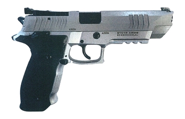 Picture of Steyr Arms ATC5BASE ATC Base 9mm Luger 20+1 5" Black Barrel, Nitrocarburized Stainless Steel Lightening Cut/Optic Cut/Serrated Slide & Frame w/Beavertail & Picatinny Rail, Black Grips