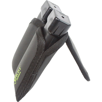 Picture of Sticky Holsters Dual Mag Pouch Double Black/Green Latex Free Rubber DSMP