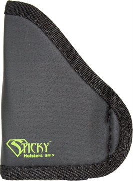 Picture of Sticky Holsters Pocket Holster, Ambidextrous, Fits Glock 42, Kimber Micro 9, Kimber Solo, Diamondback DB9 and Sig Sauer P938 With Laser, Neoprene, Black Finish SM-5MOD SM5MODLAS